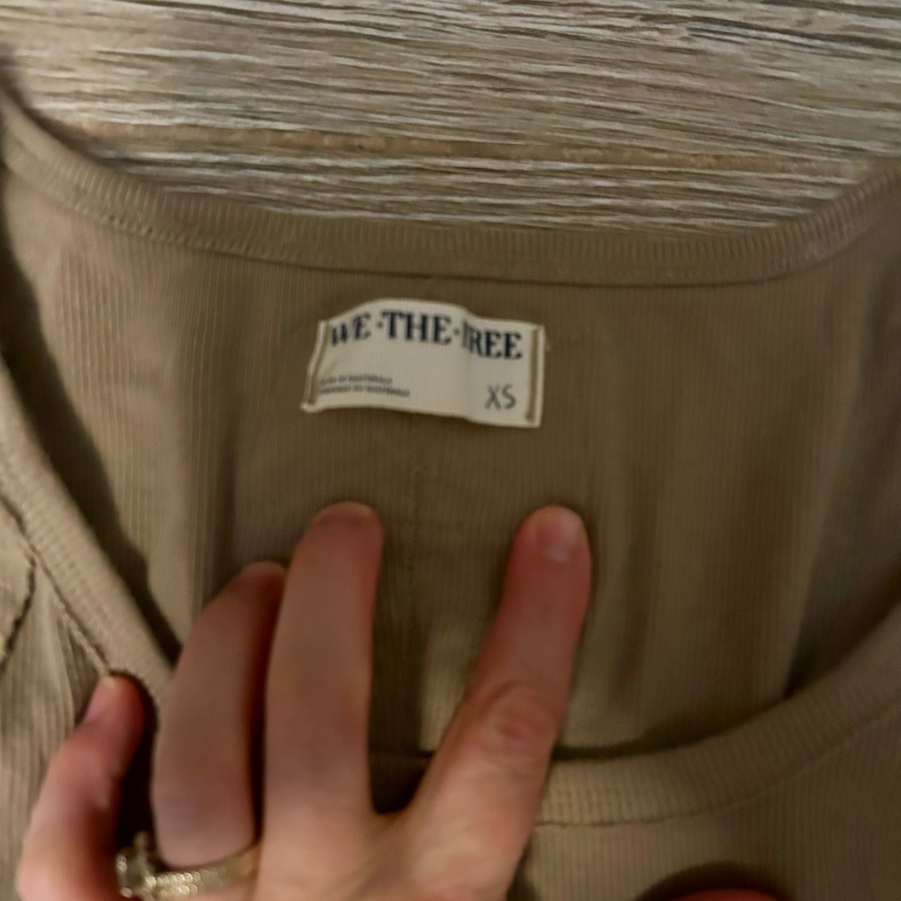 We The Free Ribbed Tank Top in Olive - Picture 2 of 2